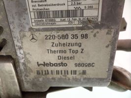 Mercedes-Benz S W220 Unité de préchauffage auxiliaire Webasto 2205003598