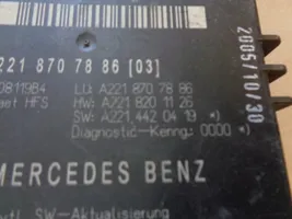Mercedes-Benz S W221 Inne komputery / moduły / sterowniki A2218707886