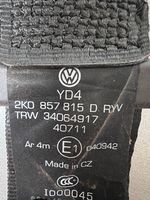 Volkswagen Caddy Pas bezpieczeństwa fotela tylnego 2K0857815D