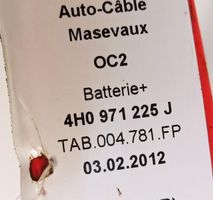 Audi A8 S8 D4 4H Câble de batterie positif 4H0971225J