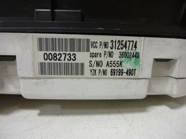 Volvo C70 Tachimetro (quadro strumenti) 31254774