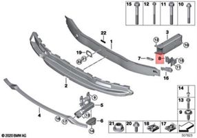 BMW M4 F82 F83 Radiator support slam panel bracket 8055344