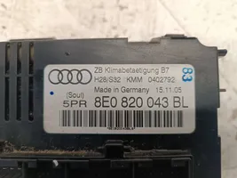 Audi A4 S4 B6 8E 8H Panel klimatyzacji 8E0820043BL