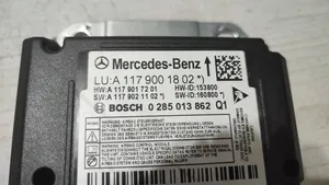 Mercedes-Benz A W176 Turvatyynyn ohjainlaite/moduuli A1179001802