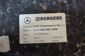 Mercedes-Benz E W211 Rivestimento pannello laterale del bagagliaio/baule A2116907853