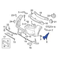 Lexus RX 330 - 350 - 400H Uchwyt / Mocowanie zderzaka przedniego 