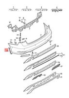 Audi A3 S3 8V Takapuskurin koristemuotolista 
