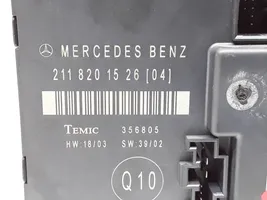 Mercedes-Benz E W211 Centralina/modulo portiere 2118201526