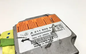 Mercedes-Benz E W211 Turvatyynyn ohjainlaite/moduuli A2118209485