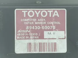 Toyota Land Cruiser J20 J20u Muut ohjainlaitteet/moduulit 8943060070