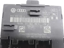 Audi Q3 8U Oven keskuslukituksen ohjausyksikön moduuli 8X0959795A