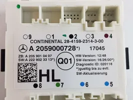 Mercedes-Benz GLC X253 C253 Centralina/modulo chiusura centralizzata portiere A2059000728