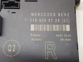 Mercedes-Benz CLS C218 AMG Unité de commande / module de verrouillage centralisé porte 2198200726