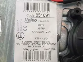 Opel Astra G Etuoven sähkökäyttöinen ikkunan nostin 851691