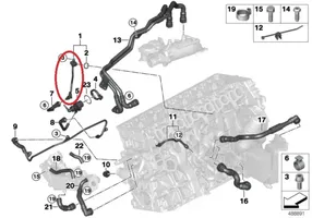 BMW 7 G11 G12 Tuyau de refroidissement d'huile 