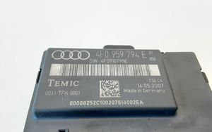 Audi A6 S6 C6 4F Oven ohjainlaite/moduuli 4F0959794E