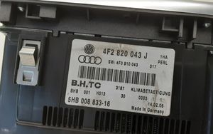 Audi A6 S6 C6 4F Gaisa kondicioniera / klimata kontroles / salona apsildes vadības bloks (salonā) 4F2820043J