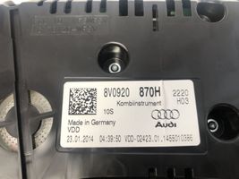 Audi A3 S3 8V Compteur de vitesse tableau de bord 8V0920870H