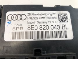 Audi A4 S4 B7 8E 8H Centralina del climatizzatore 8E0820043BL