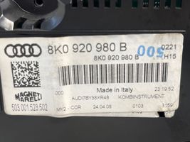 Audi A4 S4 B8 8K Tachimetro (quadro strumenti) 8K0920980B