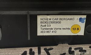 Audi A8 S8 D3 4E Moulure/baguette de porte avant 4E0867410