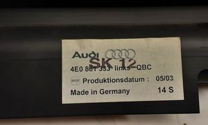 Audi A8 S8 D3 4E Rear door window curtain/sunshade 4E0861333