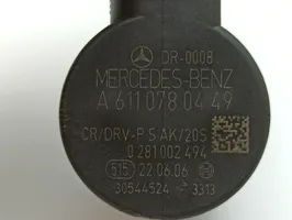 Mercedes-Benz E W211 Regolatore di pressione del carburante A6110780449