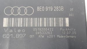Audi A4 S4 B7 8E 8H Pysäköintitutkan (PCD) ohjainlaite/moduuli 8E0919283B