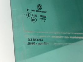 Volkswagen PASSAT B8 Vitre de fenêtre porte arrière 3G5845026A