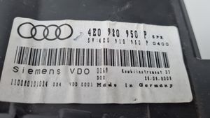 Audi A8 S8 D3 4E Tachimetro (quadro strumenti) 4E0920950P