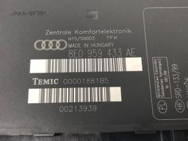 Audi A4 S4 B6 8E 8H Moduł / Sterownik komfortu 8E0959433AE