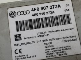 Audi A8 S8 D3 4E Module de pression des pneus 4F0907273A