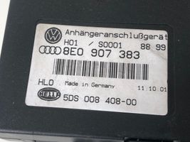 Audi A4 S4 B6 8E 8H Module de contrôle crochet de remorque 8E0907383