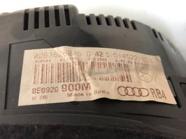 Audi A4 S4 B6 8E 8H Tachimetro (quadro strumenti) 8E0920900M
