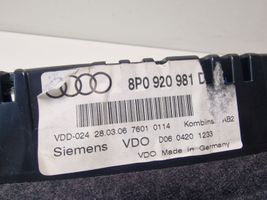 Audi A3 S3 A3 Sportback 8P Nopeusmittari (mittaristo) 8P0920981D