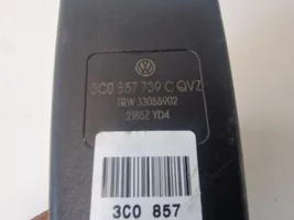 Volkswagen PASSAT B7 Klamra środkowego pasa bezpieczeństwa fotela tylnego 3C0857739C