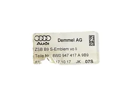 Audi A4 S4 B9 Moldura protectora del borde delantero 8W0947417A