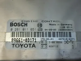 Toyota Yaris Sterownik / Moduł ECU 896610D171