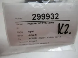 Opel Astra K Polttoaineen ruiskutuksen suurpainepumppu 55495425