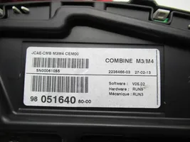 Citroen C-Elysée Compteur de vitesse tableau de bord 9805164080