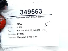 BMW 3 F30 F35 F31 Czujnik prędkości obrotowej koła ABS 6791225