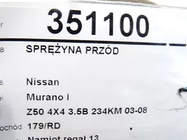 Nissan Murano Z50 Molla elicoidale anteriore 