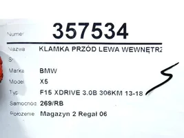 BMW X5 F15 Klamka wewnętrzna drzwi przednich 7292181