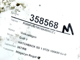 Volkswagen Golf V Polttoainesuutinsarja 038130073AG