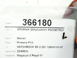 Nissan Primera Résistance moteur de ventilateur de chauffage 