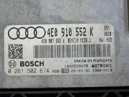 Audi A8 S8 D3 4E Unité de commande, module ECU de moteur 4E0910552K