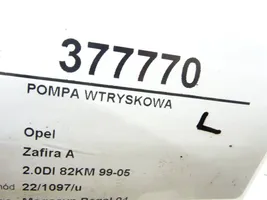 Opel Zafira A Pompa ad alta pressione dell’impianto di iniezione 09158202