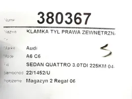 Audi A6 S6 C6 4F Rear door exterior handle 