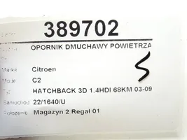 Citroen C2 Pečiuko ventiliatoriaus reostatas (reustatas) 