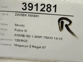 Skoda Fabia Mk3 (NJ) Zamek pokrywy przedniej / maski silnika 6V0823509D